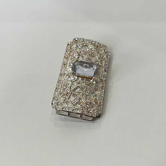 Vintage Silver and Stone Brooch - Picture 3 of 6